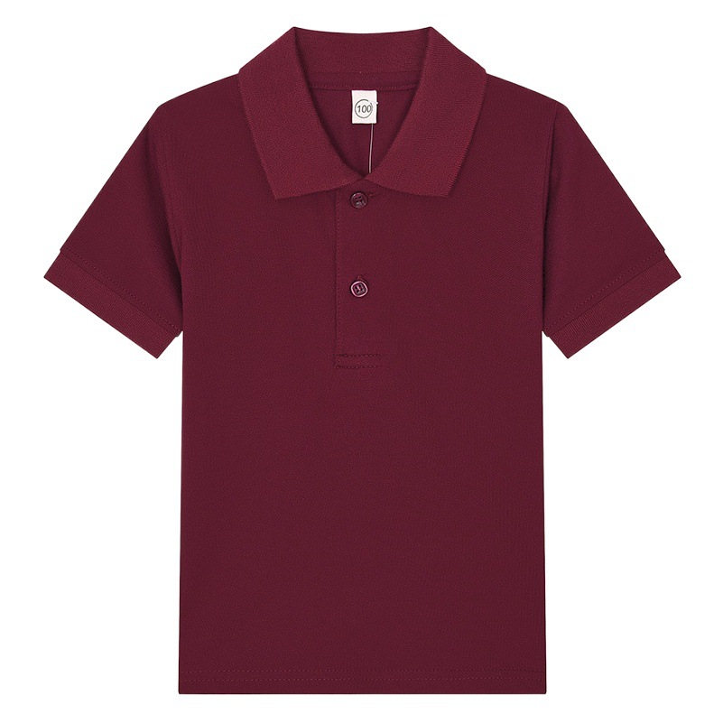 Primary and secondary school uniform short-sleeved T-shirt summer children's short-sleeved suit boys and girls cotton polo shirt top class clothes