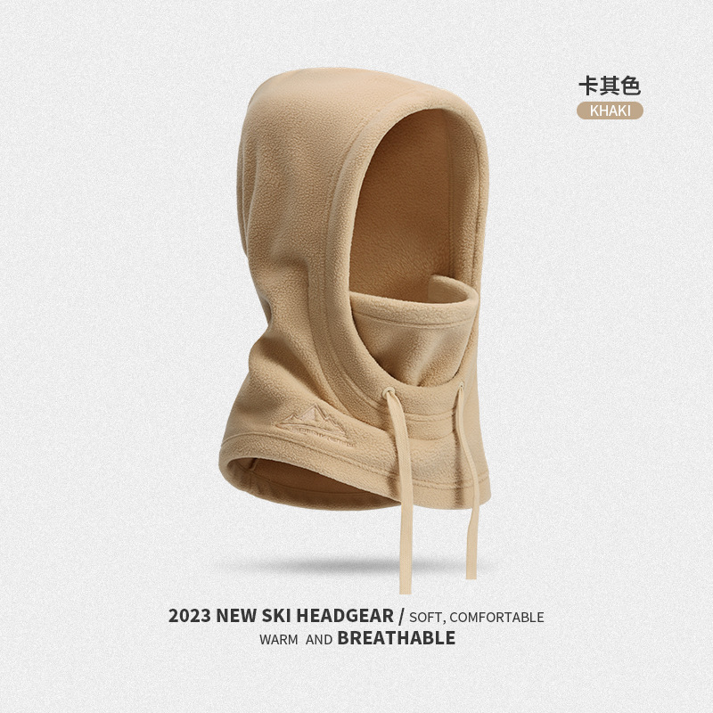Otoño e invierno engrosado polar cálido sombrero de equitación para hombres y mujeres al aire libre ciclismo protección del cuello tapa protección de la cara a prueba de viento frío