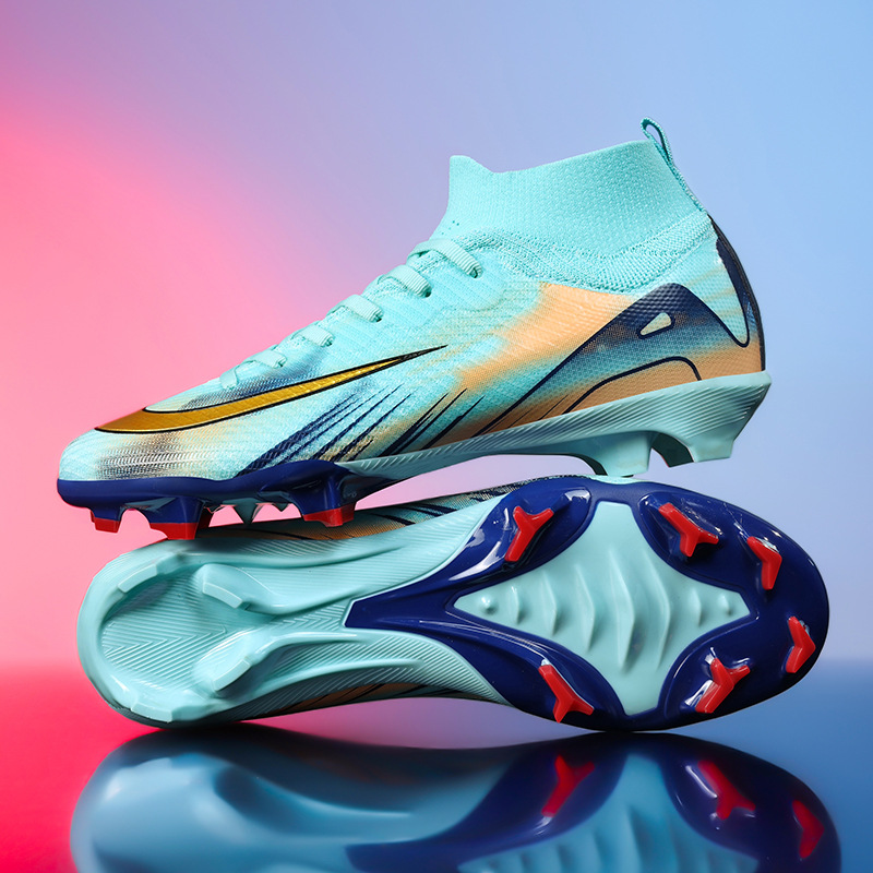 Nuevas espinas transfronterizas 16 zapatos de fútbol para niños para hombres y mujeres deportes al aire libre para estudiantes zapatos de entrenamiento de competencia de clavos largos