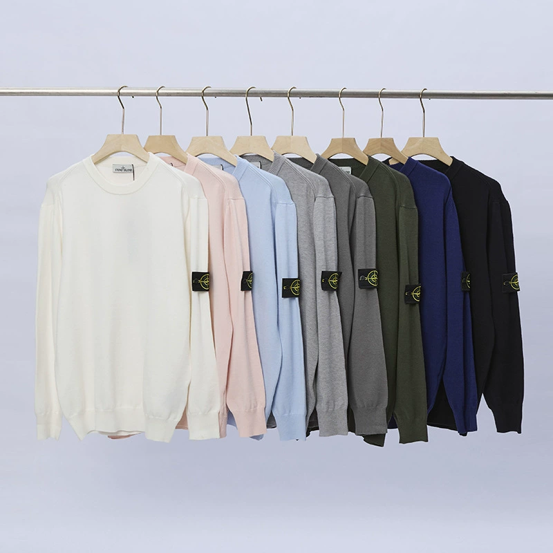 (Cross-border trading), demi-season colored sweater with a round collar, long-sleeve