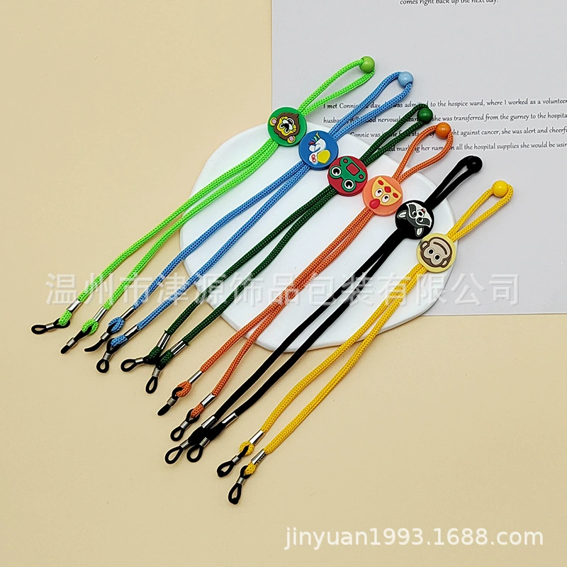 Мультяшные детские очки, веревка, многоцветные, опционально популярные аксессуары для очков, Нескользящие, с защитой от потери на шее