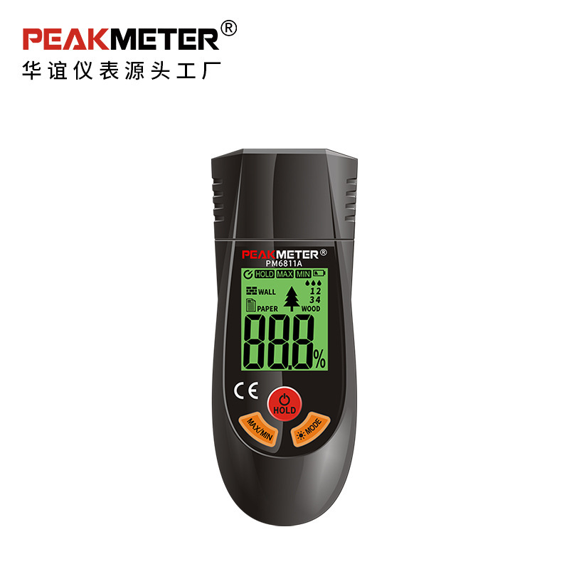 华谊PM6811A木材/墙体/纸张水分测试仪高精度便携含水量湿度检测