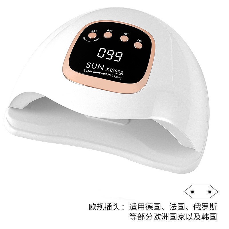 Lámpara de uñas de alta potencia de 280W, temporizador UV, lámpara de fototerapia inteligente, luz roja, secador de uñas de secado rápido, transfronterizo