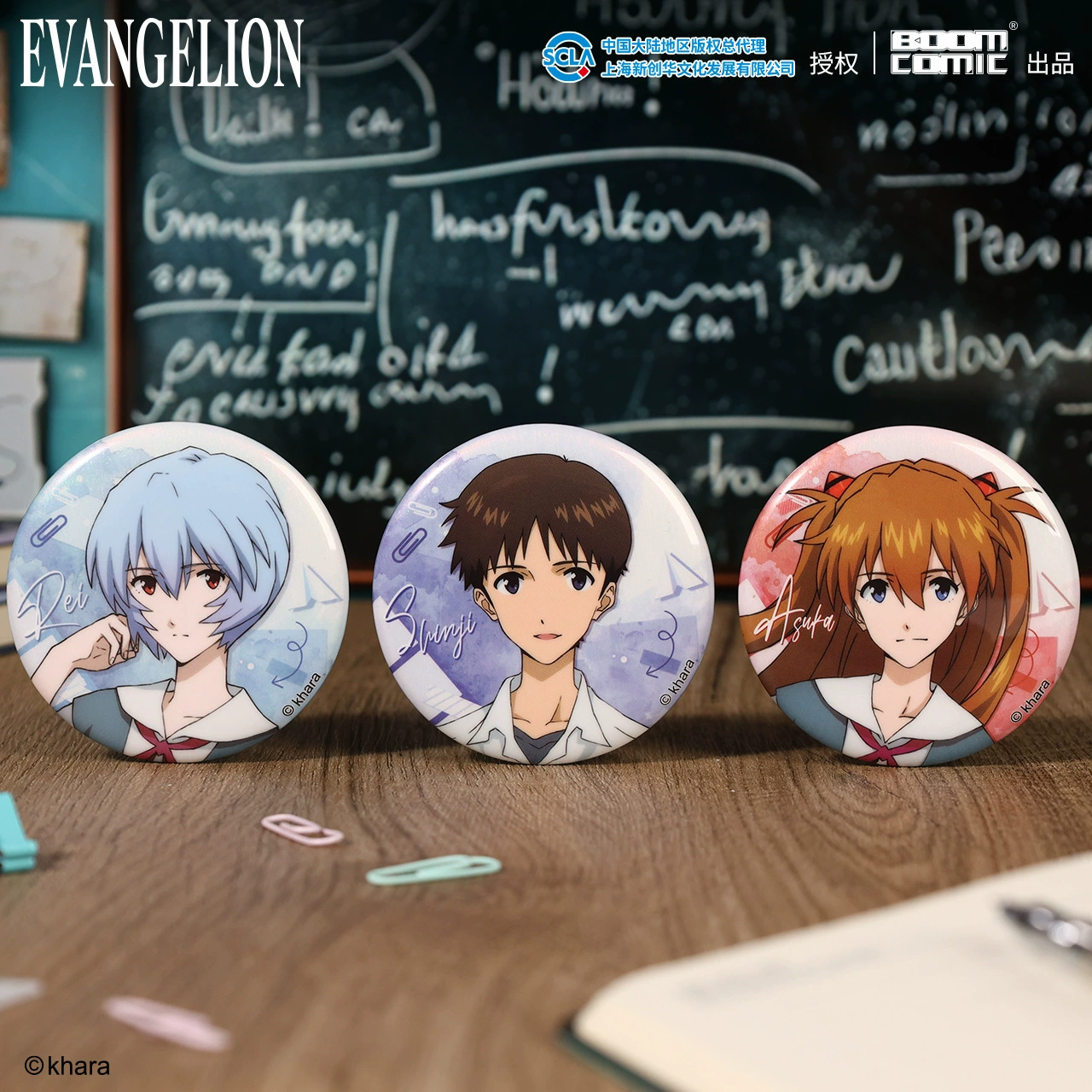 Оригинальный EVA значок Neon Genesis Evangelion серия SchoolMemory, Асука