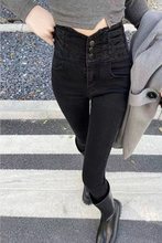 腰牛仔裤女春夏年新款显瘦百搭时尚铅笔百搭紧身小脚裤子