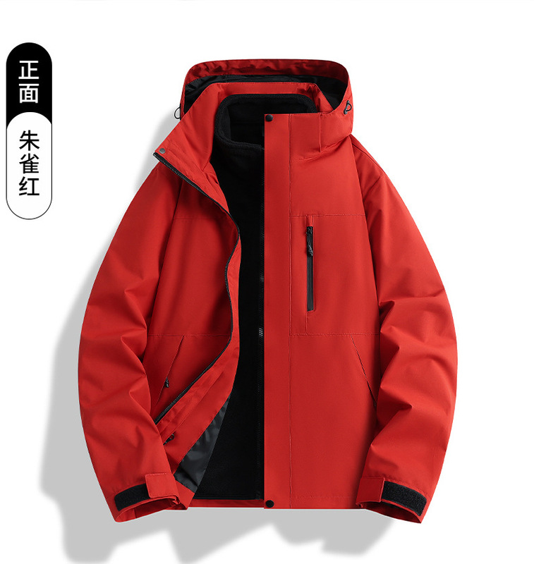 新款冲锋衣摇粒绒内胆保暖可定制LOGO冬季现货服装男女连帽登山服|undefined