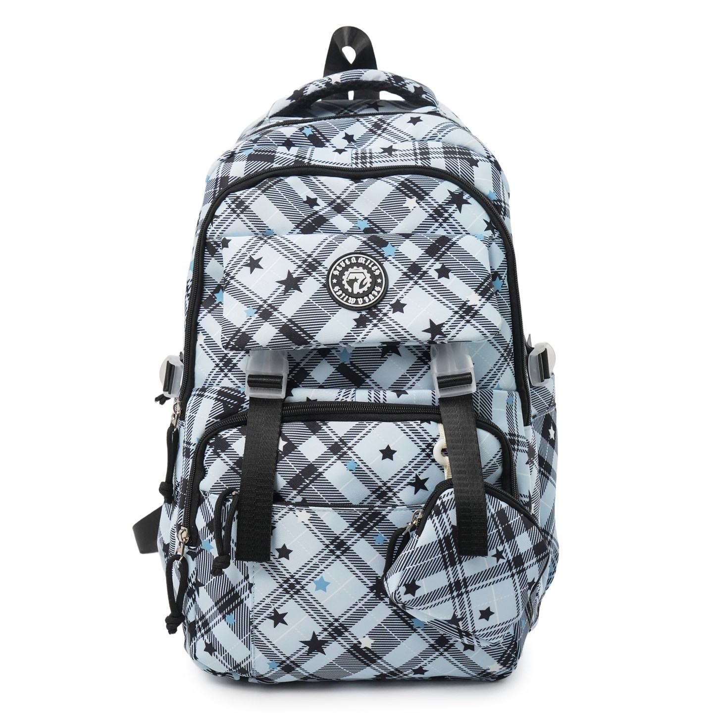 Escuela secundaria de alta estrella impresa mochila para mujeres estilo coreano mochila para estudiantes de la escuela secundaria de la escuela secundaria de la escuela secundaria