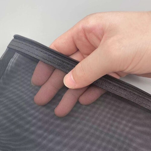 Minimalist Transparent Mesh Pencil Bag Storage Bag Student Exam-Specific Portable Pencil Case Large Capacity Stationery Bag Wholesale