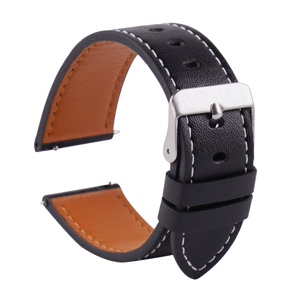 Aplicable a Huawei Samsung WATCH3 GT3WATCH 3Pro reloj inteligente correa de cuero plana fábrica en stock