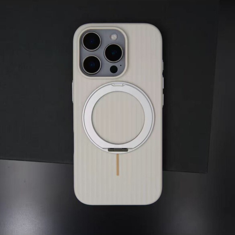适用于iPhone17手机壳瓦楞解压磁吸旋转支架苹果16磨砂防摔保护套|undefined