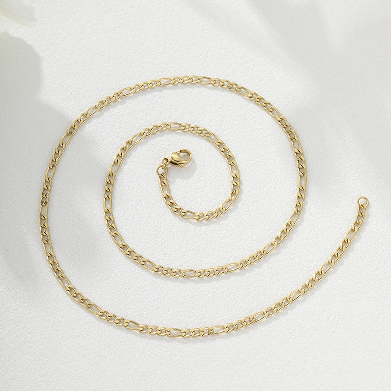 Xuping acero inoxidable 14k color Europa y América accesorios transfronterizos para mujeres simple clásico diario fácil de montar cadena de botón de langosta