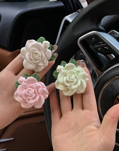 Air outlet gypsum aromatherapy car perfume ornaments car air conditioner diffuser stone fragrance car aromatherapy decorations