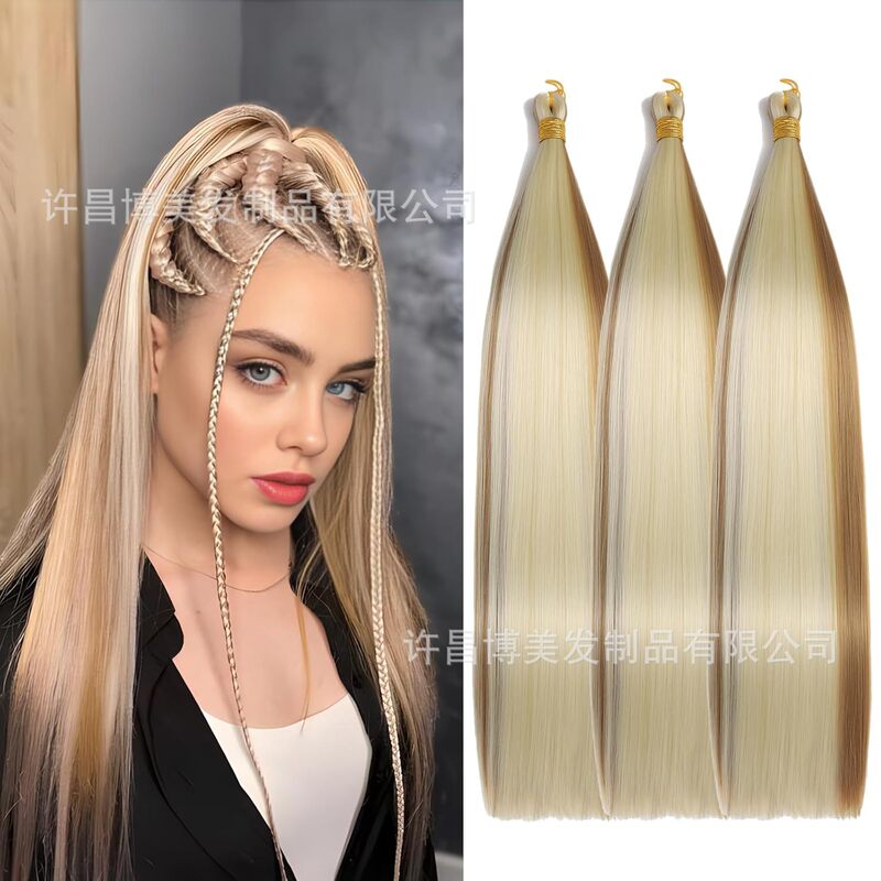 Cross-Border Synthetic Fiber Hair Extensions, Bone Straight Hair, Braided Hair, Dreadlocks, Bone Straight 150g, Wholesale in Stock Cross-Border Synthetic Fiber Hair Extensions, Bone Straight Hair, Braided Hair, Dreadlocks, Bone Straight 150g, Wholesale in Stock