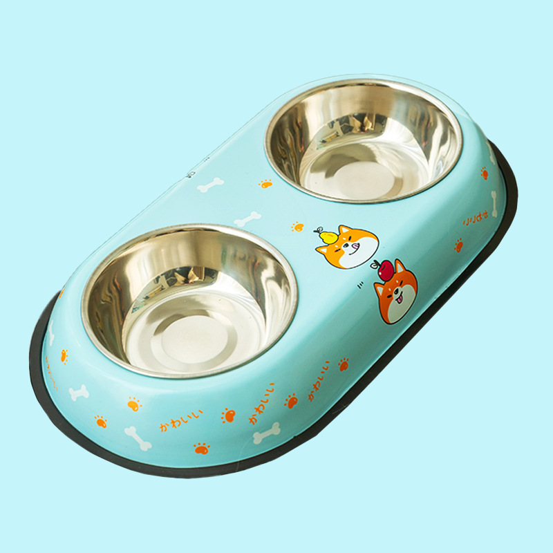 회색과 파란색 시바 이누-이중 분지