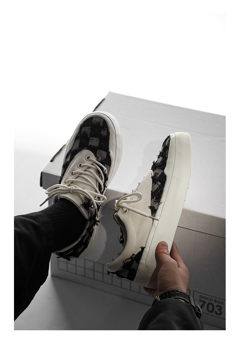 Vulcanized Rag Canvas Shoes For Men And Women Retro Style_voghion.com