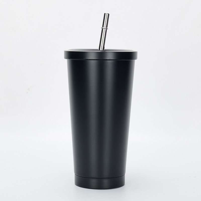 304 taza de acero inoxidable taza de agua de comercio exterior taza de paja de automóvil taza de regalo de color gradiente logotipo personalizado al por mayor