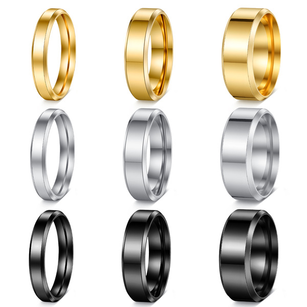 classic glossy ring stainless steel