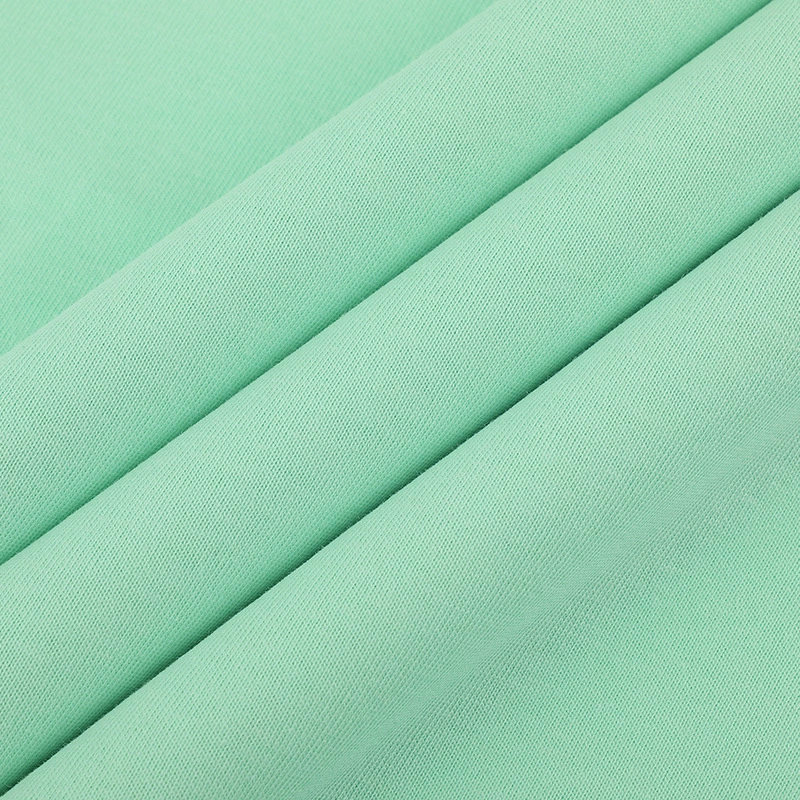 Хлопковая вязано/связанная ткань, Combed cotton, с коротким рукавом, 160 грамм