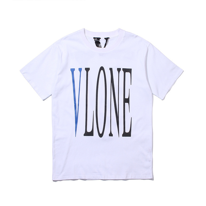 American Style Trendy Brand VLONE JERRY Big V Short Sleeve fog High Street Hip Hop Half Sleeve Couple Ins Summer High Street T-Shirt