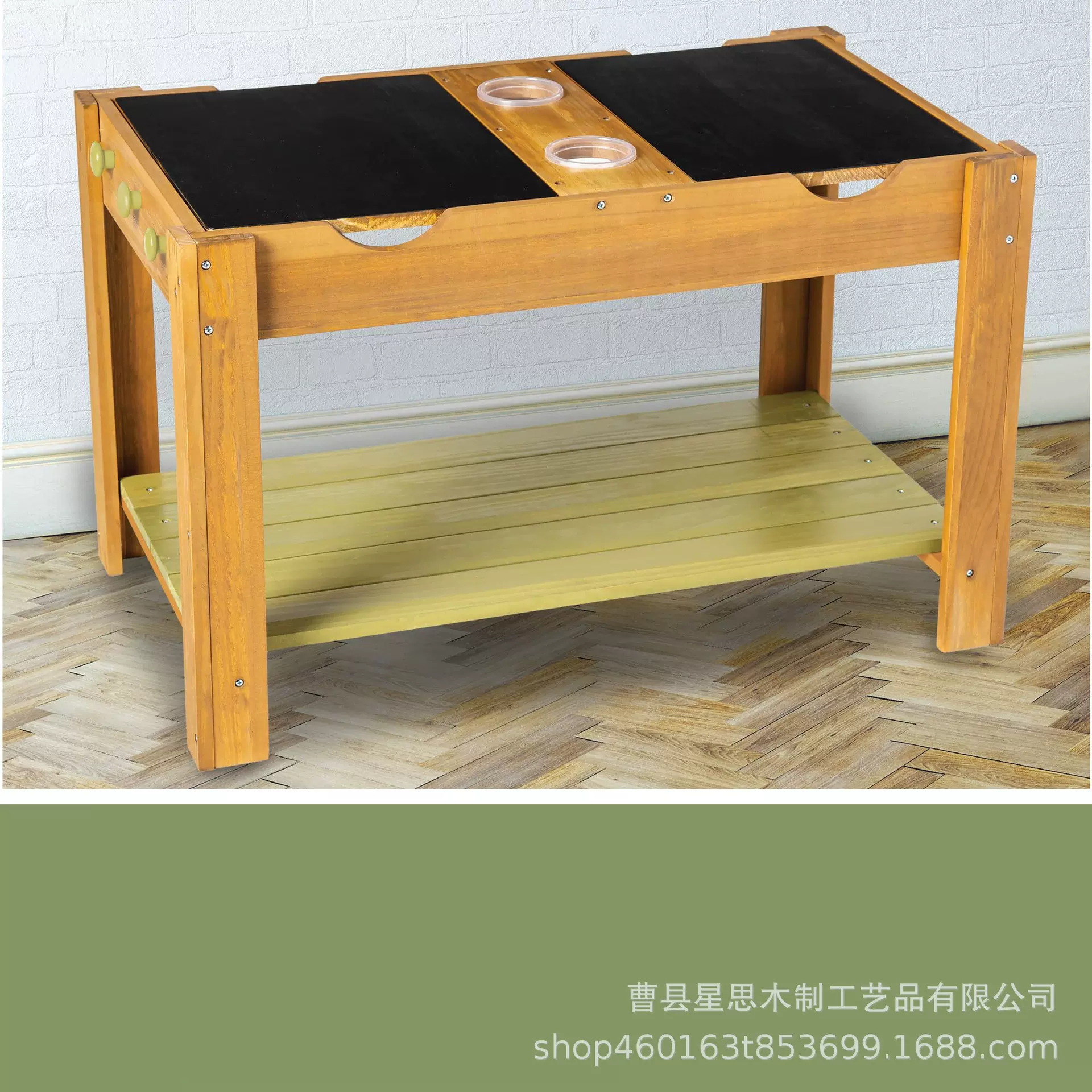 木质感官桌儿童多格玩具沙桌实木游戏互动桌玩具萌芽儿童桌