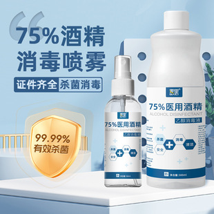 75 Degree Alcohol Spray Portable Medical Alcohol Spray Sterilization Cleaning No-Wash Household Ethanol Disinfectant Wholesale