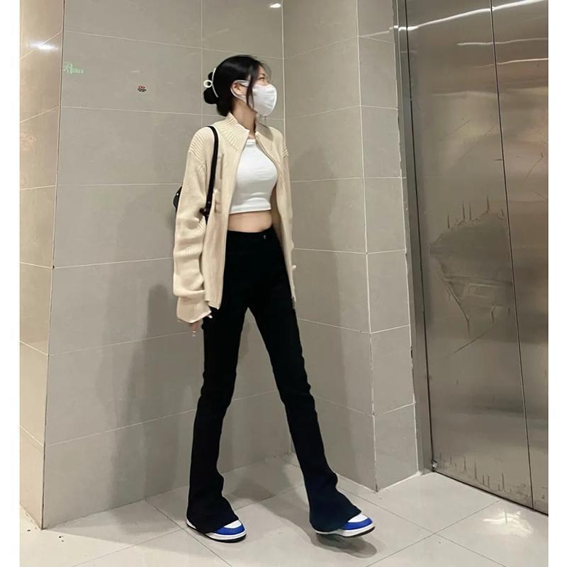 175 Tall Women's Extended Bootcut Jeans Spring and Autumn Slim Fit Stretchy Floor-Length Pants Trendy