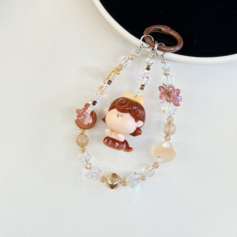 Genuine Lilith linda pintura al óleo estrella nueva aleación cristal resina linda cadena de teléfono móvil bolso colgante de teléfono móvil