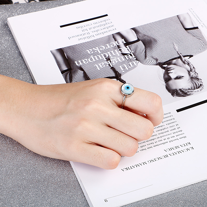 Fashion Devilu0027S Eye Titanium Steel Inlay Opal Bracelets Earrings Necklace