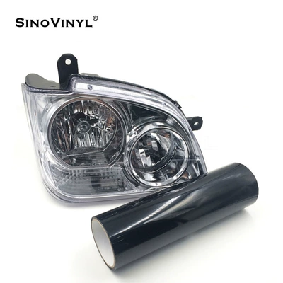 Automotive Film: change film motorcycle headlight - 039-m-deep-black