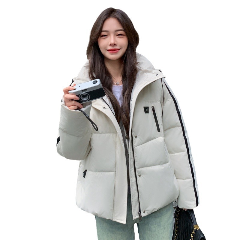 2024 comercio exterior nuevo estilo coreano de estilo grande estilo universitario ropa de algodón plumón mujer moda casual chaqueta de algodón con capuz