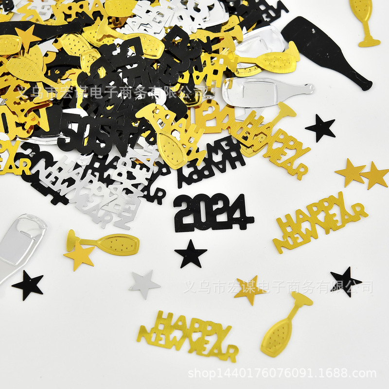 2026年新年おめでとうございます 新年パーティーのお祝い紙吹雪 クリスマスのお祝い装飾用グリッター|undefined