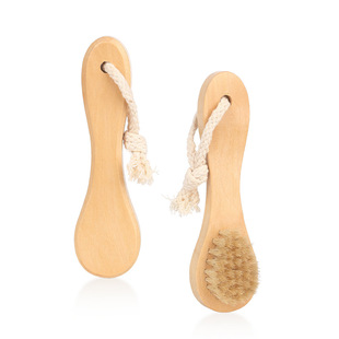 Natural Bristle Cleansing Brush, Facial Cleansing Tool, Deep Cleansing Pores, Small Facial Brush, Acne Removal Facial Brush