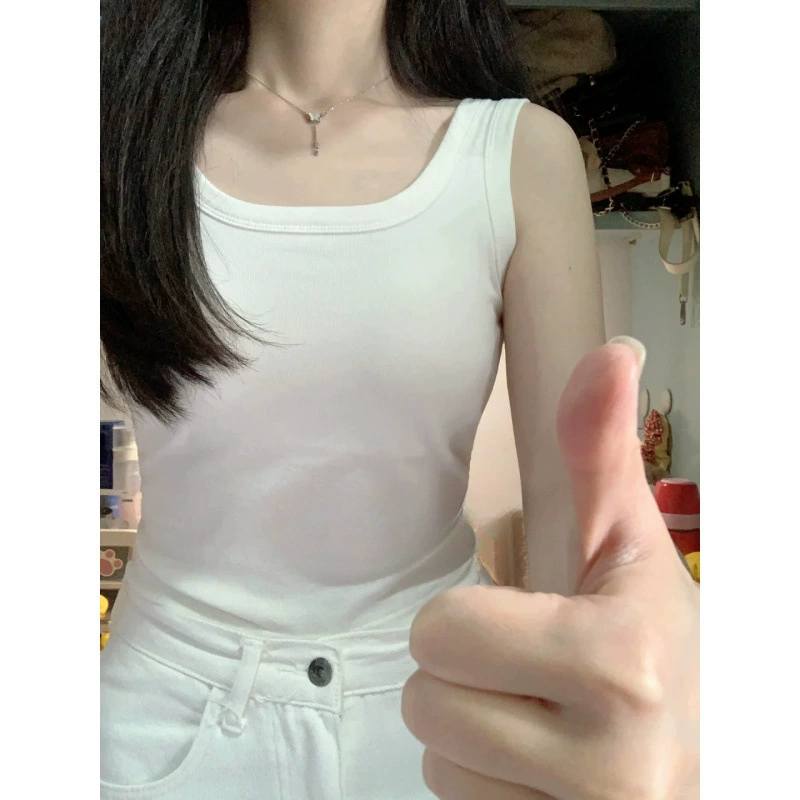 Женское хлопковое белье-камзол с встроенной фиксированной чашкой, длинное, U-образное, красивое, с открытой спинкой.