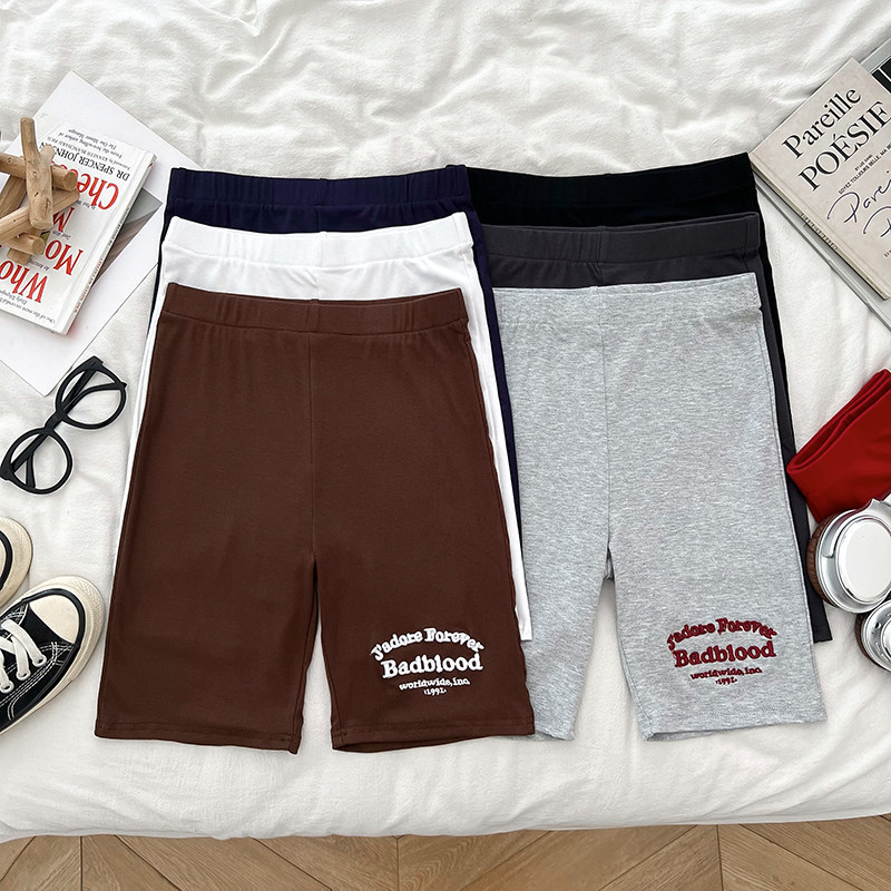 Carefully Selected Vintage American-Style Embroidered Letter High-Waisted Slim-Fit Leggings Casual Pants Five-Point Pants Cycling Pants Yoga Pants Carefully Selected Vintage American-Style Embroidered Letter High-Waisted Slim-Fit Leggings Casual Pants Five-Point Pants Cycling Pants Yoga Pants