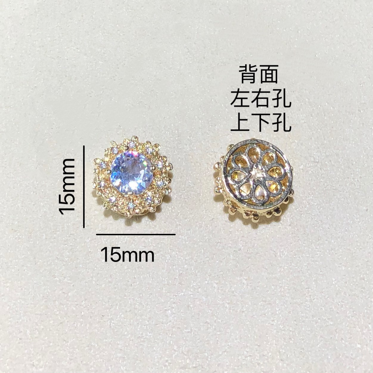 14K Gold-Filled Color-Preserving Crystal DIY Accessories Egg-Shaped Star Moon Magic Box Bead Spacer Bracelet Necklace Accessories
