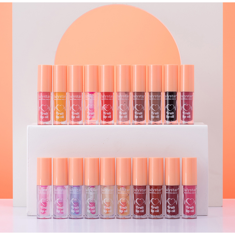 Julystar Fruit-Flavored Mirror Lip Gloss Moisturizing and Hydrating Ten-Color Set Water Gloss Lip Gloss Lipstick Wholesale undefined