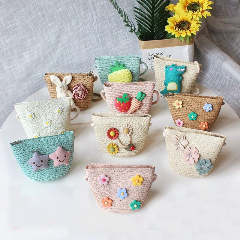 Новый детский кошелек с соломенной сумкой соломенная сумка для девочек милая принцесса Мнокаратная сумка для мужчин и женщин