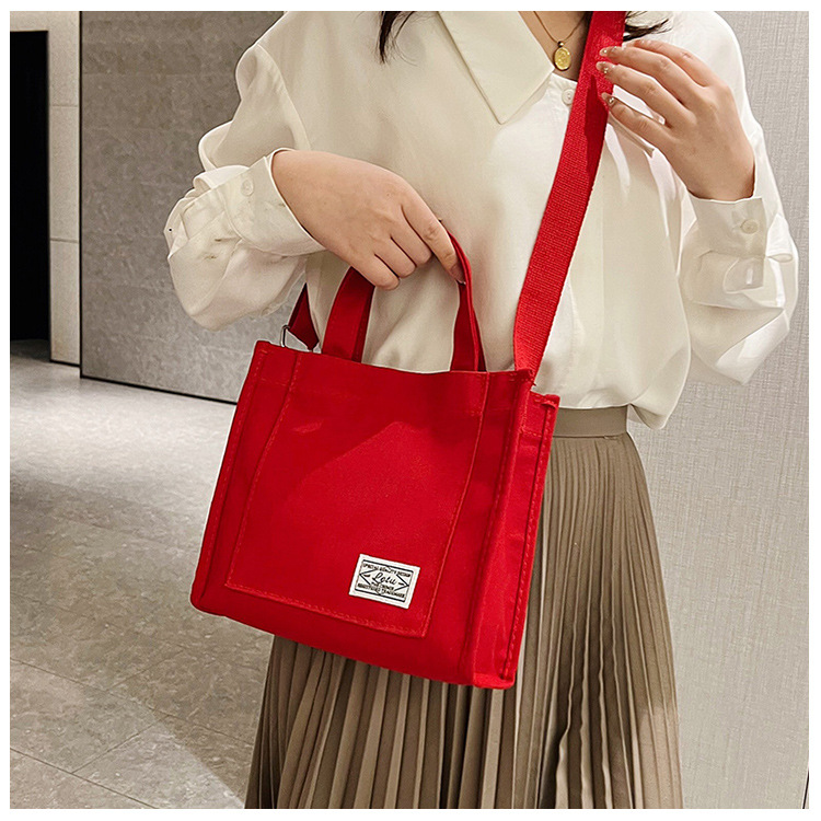 257g Weight Polyester Lining Material Sewing Thread Fashion Element Zipper Closure Type Single Shoulder Strap, Top Handle Strap Type Square Bag Bags Type Casual Occasion Canvas Material Solid Color Pattern All Seasons Season Women's Gender Streetwear Style Square Shape Women's Canvas Solid Color Streetwear Sewing Thread Square Zipper Square Bag 2