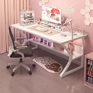 White Gaming Table Computer Table Desktop Home Office Desk and Chair Set Simple Bedroom Desk Learning Writing Desk