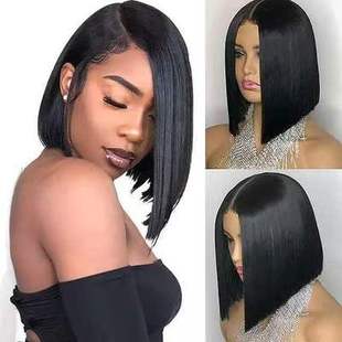 European and American wig women's medium and long black wig mid-division wave wave wish wig headgear cross-border supply generation