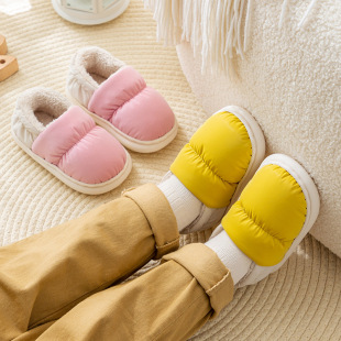 Children's cotton shoes wholesale men's and women's thick warm soft bottom children's cotton slippers bag with indoor home slippers winter