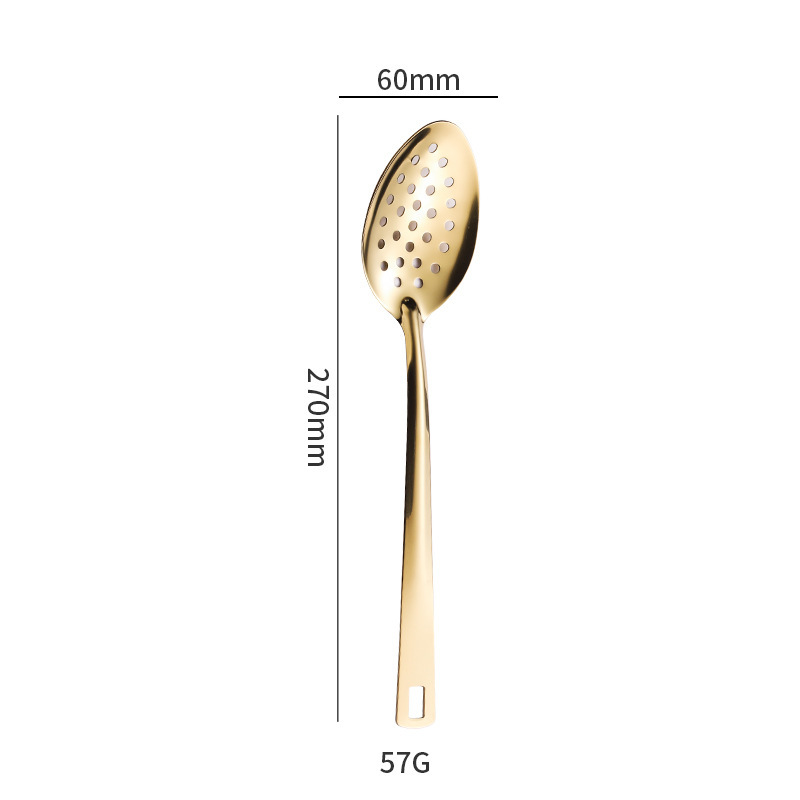 ステンレスキッチン用品6点セット、フライ用スパチュラ、フライ用スパチュラ、スープシェル、スープ排水、野菜スプーン排水、軽量ステンレスキッチン用品6点セット|undefined