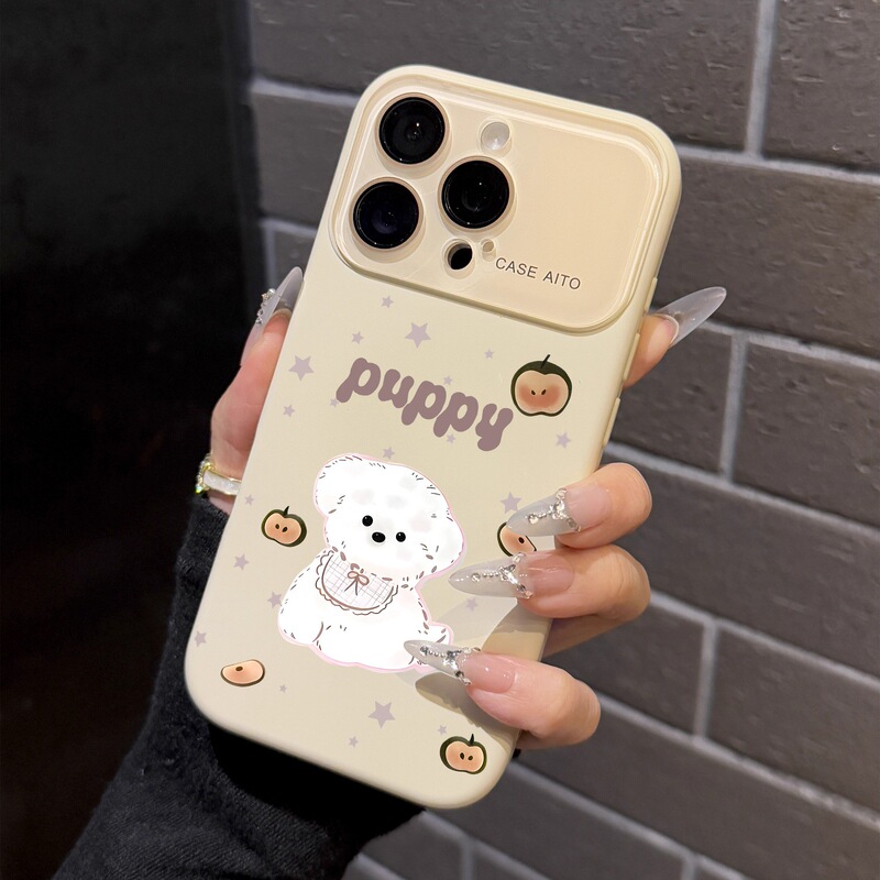 [with High-Definition Lens Film] Suitable for Apple 17 Promax Mobile Phone Protective Case Iphone16 Liquid Silicone 15