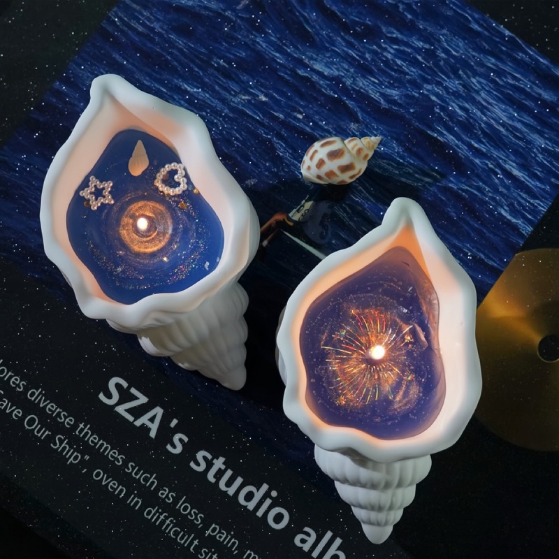 法螺貝ゼリーワックスアロマキャンドルクリエイティブ手作り誕生日ギフト寝室の装飾品ハイエンドの長期的な家庭用フレグランス|undefined