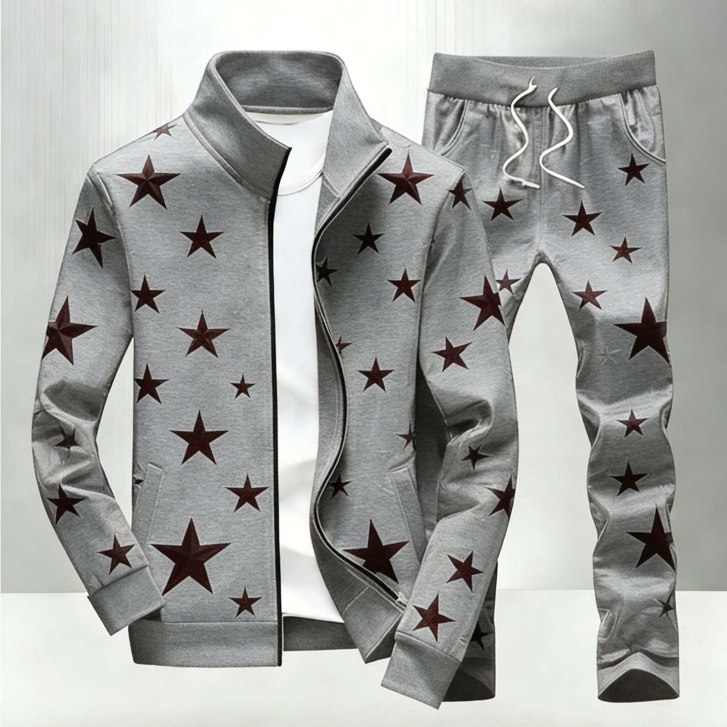 Y2 Men's Casual Printed New Jacket Zipper Jacket + Pants TEMU Set Sports Wholesale Autumn Set