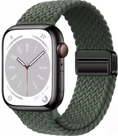 Apple iwatchS9876 時計ストラップ織り磁気バックル時計ストラップ ApplewatchS10 男性と女性の通気性に適しています。|undefined