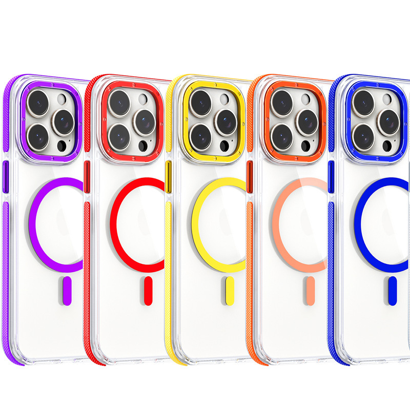 Suitable for iPhone 17 Pro Max Magnetic Phone Case, Apple 16 Transparent, 13 Niche, 14 High-End Feel, 15 Cross-Border, 12
