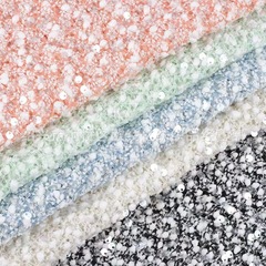 新しいウールドット生地スパンコール刺繍生地マルチカラー小さな香りスパンコール刺繍生地秋と冬のドレスジャケット