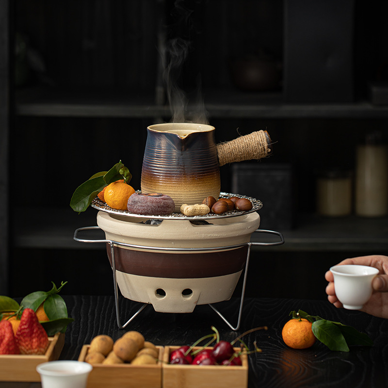 Olla de té juego de té traje hogar Kung Fu pequeña tetera interior de carbón fuego barbacoa estufa tetera estufa
