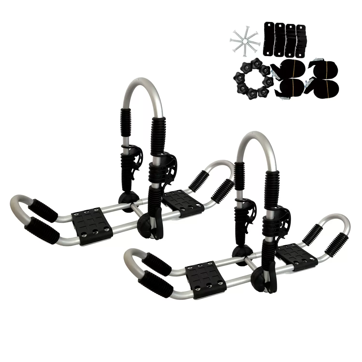 可调节折叠式皮划艇车顶架 可拆卸款独木舟车顶架铝合金载重75KG